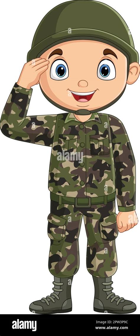 Cartoon Army Man In Camo