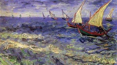 Vincent van Gogh, Boat, Painting, Sea, Artwork, Classic art Wallpapers ...