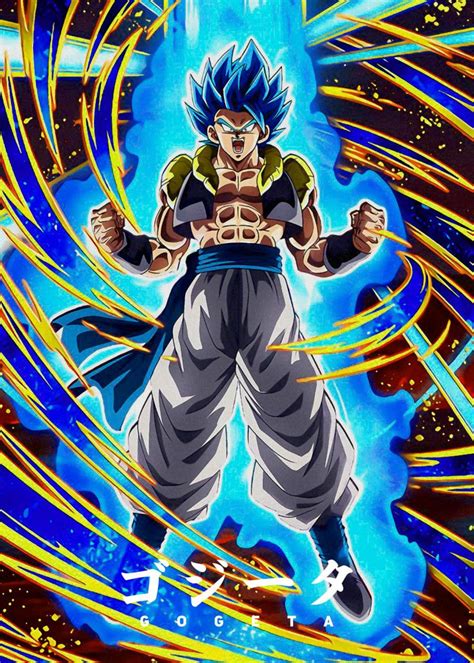 'Anime Dragonball Goku' Metal Poster - Team Awesome | Displate in 2020 | Dragon ball super manga ...