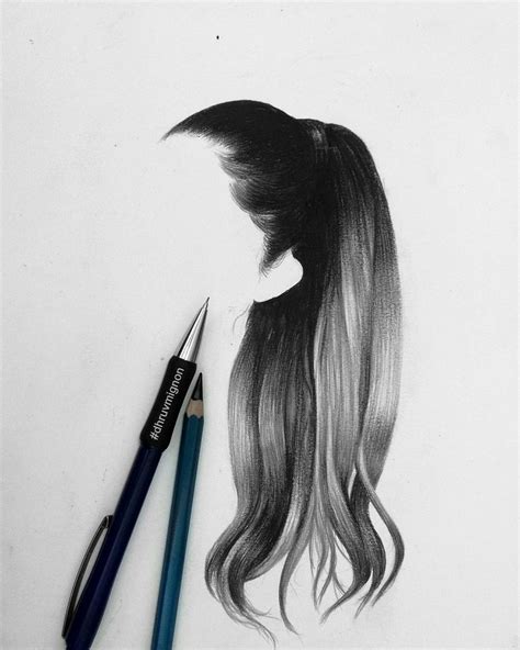 Realistic Hair Sketch at PaintingValley.com | Explore collection of ...