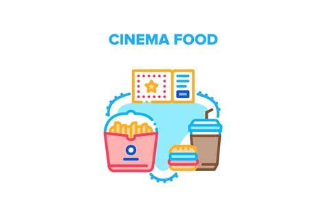 Cinema Food Vector Concept Color Illustration By Pikepicture ...