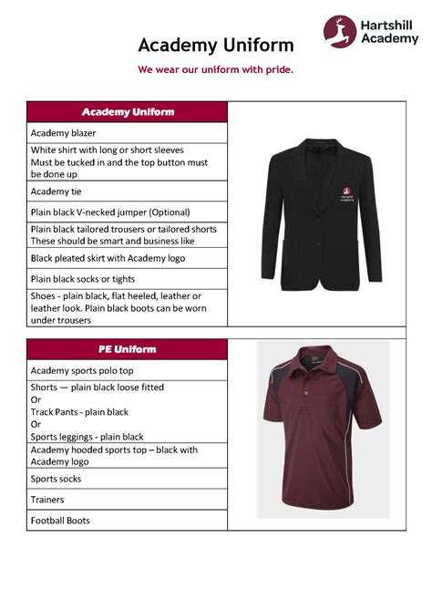 Hartshill Academy - Uniform