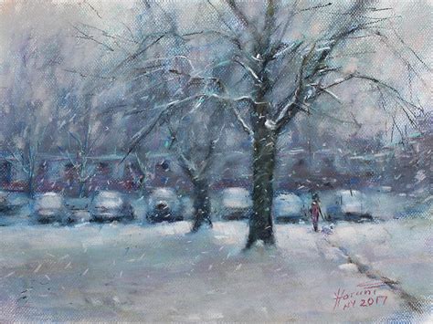 First Snowfall 2017 Painting by Ylli Haruni | Fine Art America