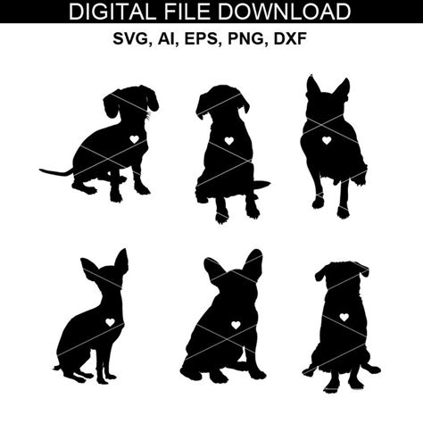 Dog Silhouette Svg Bundle Dog Svg Dog Silhouette SVG dog File Bundle ...