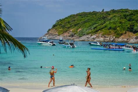 Tourists Having Holidays at Paradise Beach Editorial Stock Photo - Image of thailand, beaches ...