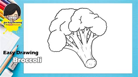 Easy Broccoli Drawing