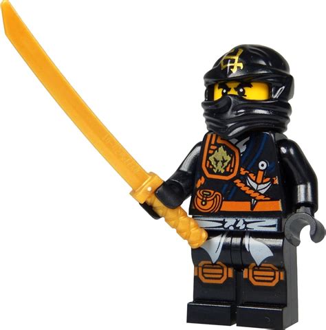 Buy LEGO Ninjago Minifigure - Cole Zukin Robe Black Ninja with Gold Katana Online at Lowest ...