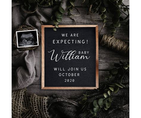 Editable Digital Baby Announcement digital Pregnancy - Etsy Canada