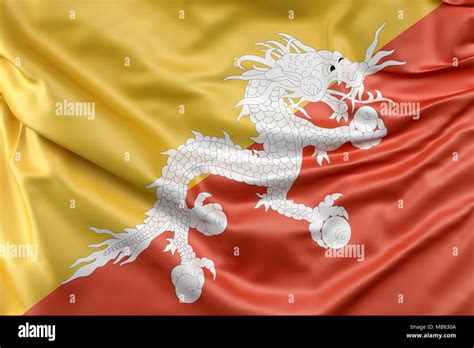 Flag of Bhutan Stock Photo - Alamy