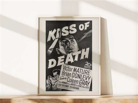 THE KISS of DEATH Movie Poster Classic Movie Poster Retro - Etsy Canada