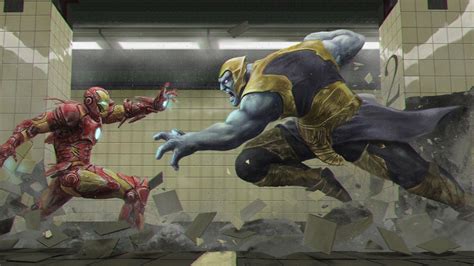 1920x1080 Thanos Vs Iron Man Avengers Infinity War Laptop Full HD 1080P ...