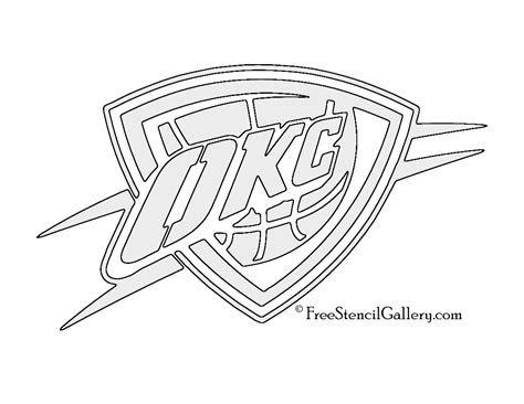 NBA Oklahoma City Thunder Logo Stencil | Free Stencil Gallery