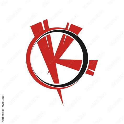 K letter in the circle logo design Stock Vector | Adobe Stock