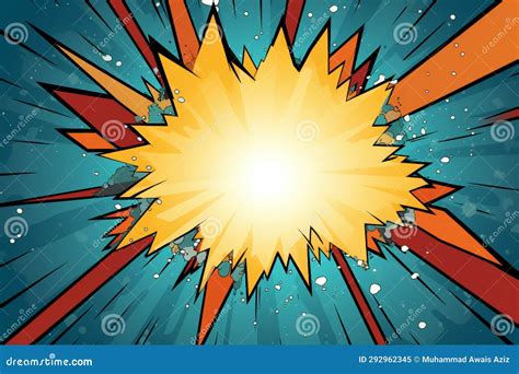 Comic Book Explosion Background. Pop Art Style. Vector Illustration - Ai Generated Stock ...