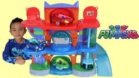 PJ Masks Headquarters Playset Toys Unboxing And Playing With Catboy ...