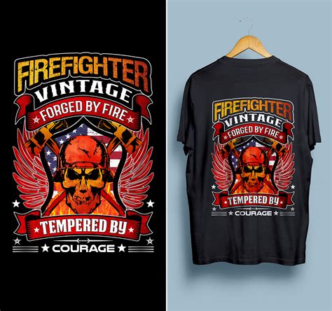 Firefighter T-shirt design on Behance