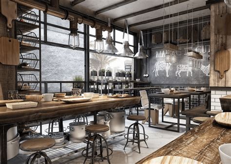 Loft Style Restaurant – Principles of Industrial Interior Design - Buildeo