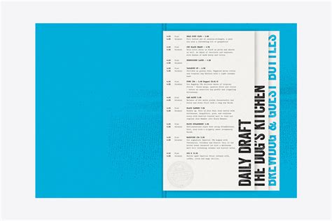 BrewDog Menus - Fonts In Use