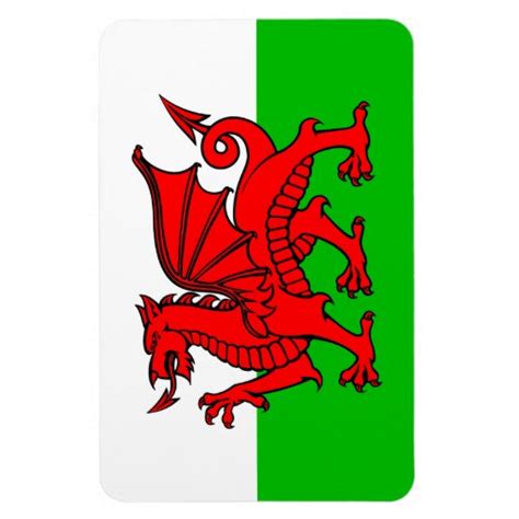 Welsh Red Dragon Wales Flag Rectangular Photo Magnet | Zazzle