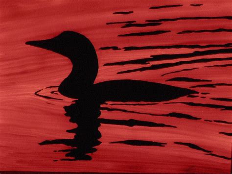 Loon Silhouette Reverse Painting by ALRF, via Flickr Sillouette ...