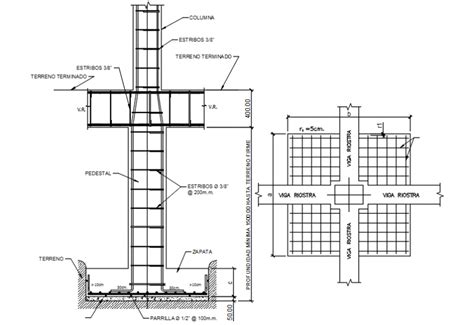 Foundation And Footing Plan Structure Cad Drawing Details Dwg File | The Best Porn Website