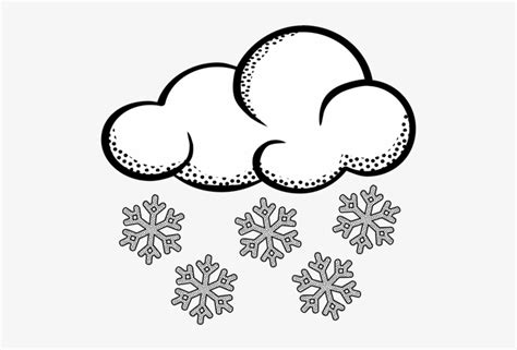 Clouds Line Drawing - Black And White Snow Clip Art Transparent PNG ...