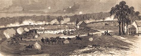 Battle of Chancellorsville, May 1, 1863, impression of artist on the ...