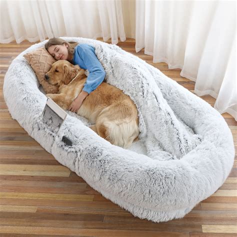 WROS Human Dog Bed, 71"x45"x14" Dog Beds for Humans Size Fits You and Pets, 71"x45"x14" Grey ...