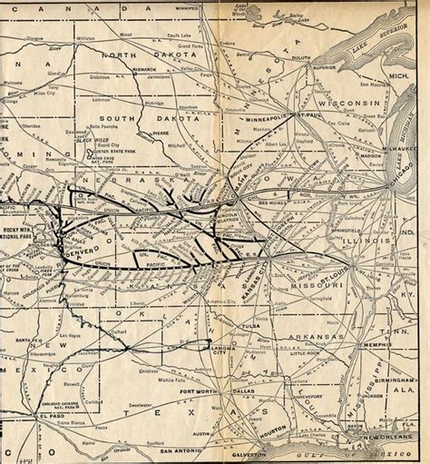 1925 Union Pacific Railroad Map Part 2 - US • mappery