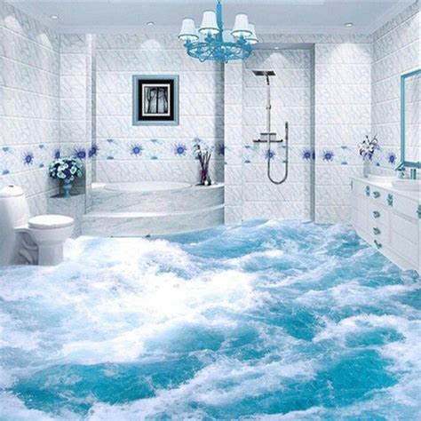 Beach Themed Bathroom Tiles Vintage ... | Diy bathroom decor, Floor wallpaper, Beach theme ...