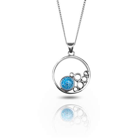 Memorial Bubbles Glass Ashes Necklace – Urns For Angels