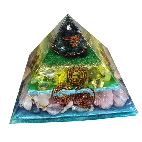 Kim tự tháp Giza Đại L125 Orgonite Hoàng Kim