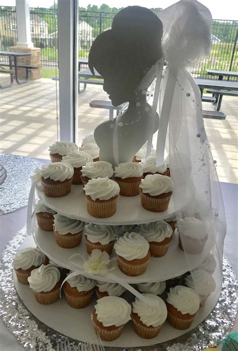 Cupcake Stand #bridalshower | Bridal shower cupcakes, Shower cupcakes, Cupcake display