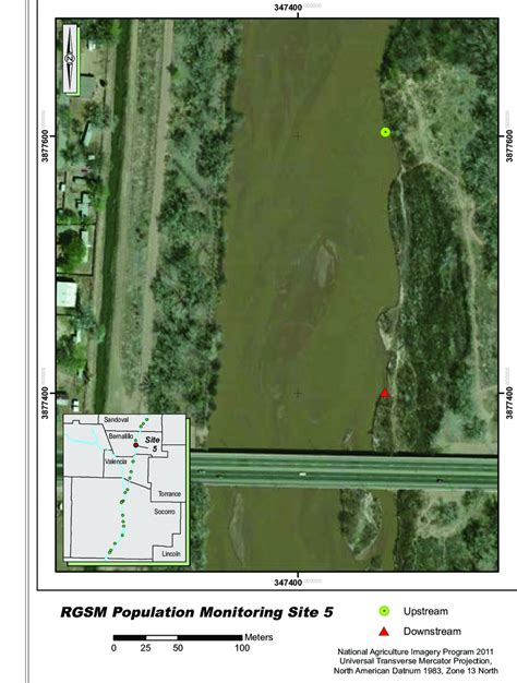 Figure A-5. Map of population monitoring Site 5 in the Middle Rio ...