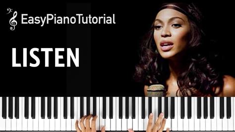 Listen (Beyoncé) - Piano Tutorial + Free Sheet Music - YouTube