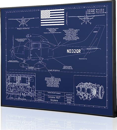 Cessna 172 Skyhawk Airplane Blueprint Drawing Plans A By StockPhotosArt ...