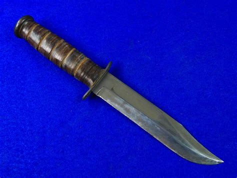 US WW2 Ka-Bar KABAR MK2 Navy USN Fighting Knife w/ Scabbard – ANTIQUE ...