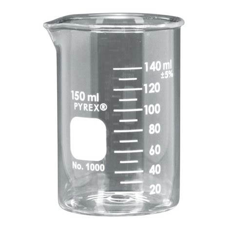 Pyrex® Glass Griffin Beaker, Low Form, Measuring, 150 mL | Carolina.com