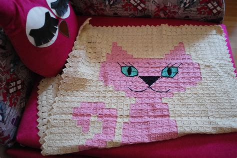 Crochet Wool Cat Blanket, Soft Warm Rug, Gift for Child, Kids Room Decor, Plaid - Etsy