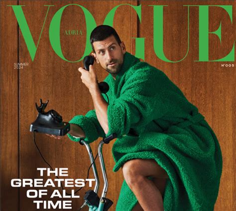 Novak Djokovic poses for Vogue, which calls the Serb GOAT