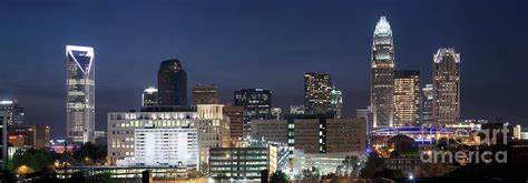 Charlotte Skyline Panorama Photograph by Bill Cobb - Fine Art America