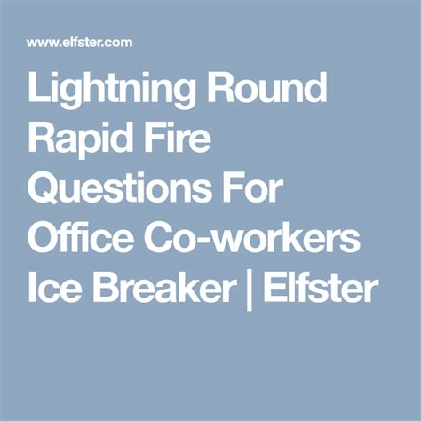 Funny Lightning Round Rapid Fire Questions | Elfster