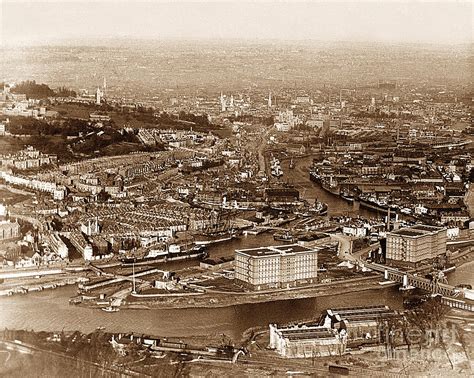 An Aerial View Of Bristol England In The Early 1900s Photograph by The ...