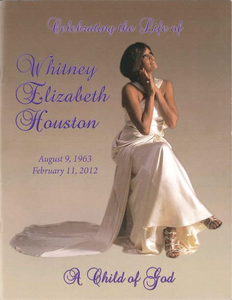 Whitney Houston Funeral Program by David Brass - Issuu