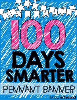 100th Day of School Banner 100 Days Smarter | 100 days of school, School banner, Kindergarten ...
