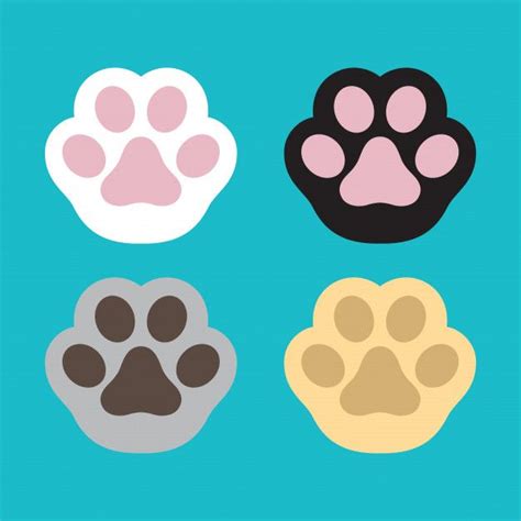 Premium Vector | Dog paw vector footprint cartoon | Paw drawing, Cat paw drawing, Dog paws