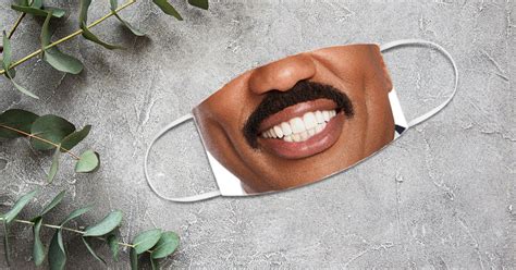 Steve Harvey Moustache Mask Washable and Reusable Face Mask | Etsy