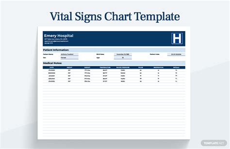 Vital Chart Template