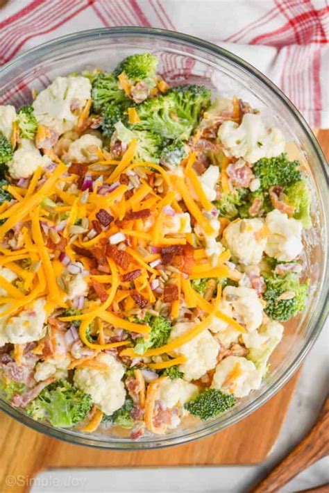 Broccoli Cauliflower Salad - Simple Joy