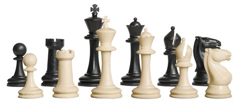 Competition Plastic Chess Set - Pieces Only - 3.75" Black & Natural | eBay